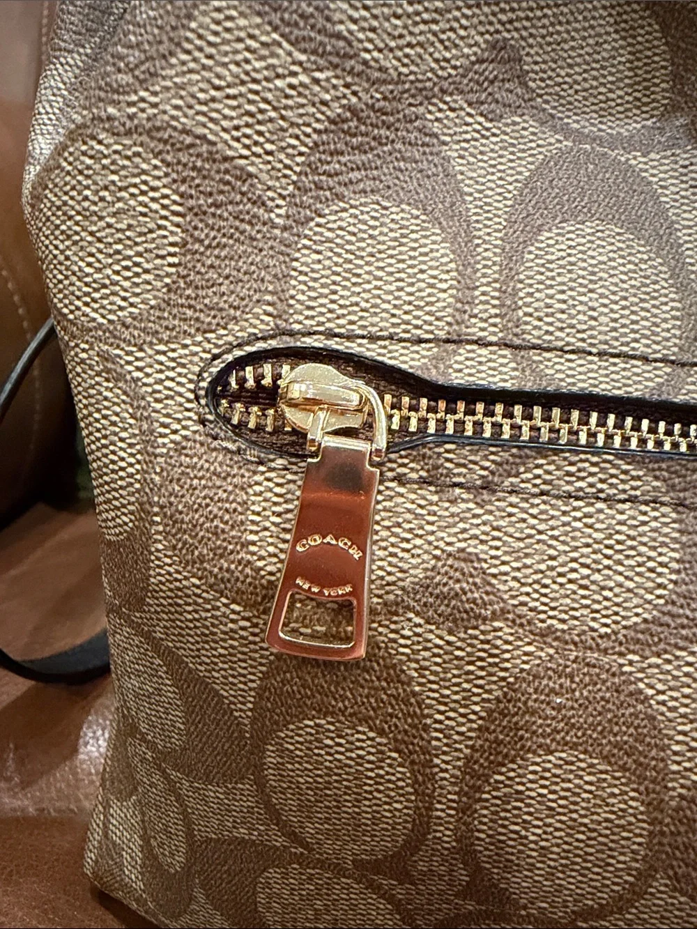 Coach Kleo Signature Canvas Backpack with Rust Suede Flap (2022)